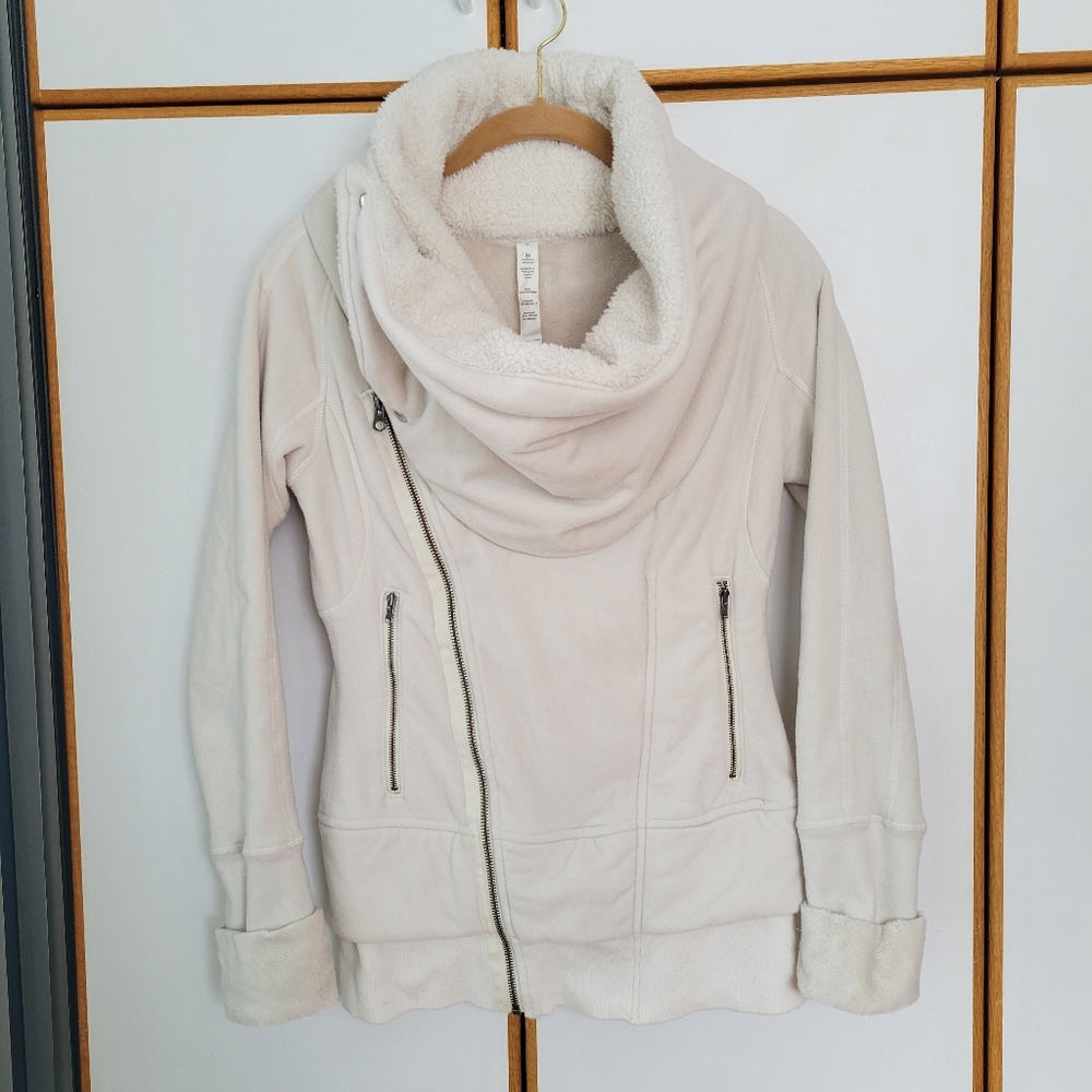 Lululemon Off The Mat Jacket 4 Double Zipper Sherpa - Picture 5 of 14